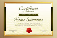 Premium Golden Certificate Of Appreciation Template Throughout Free Editable Certificate Of Appreciation Templates