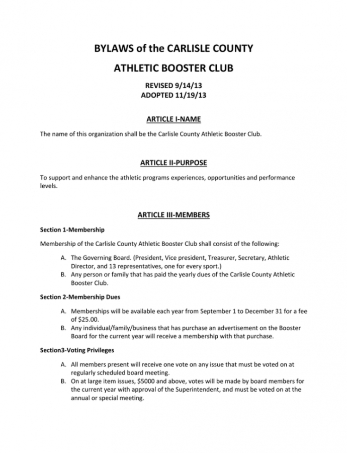 Printable Class Meeting Agenda 07262016 Booster Club Within Booster