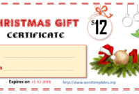 Printable Gift Certificate Templates For 2018 (15 Free Within Free Christmas Gift Certificate Templates