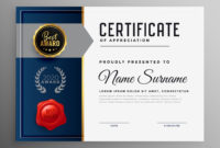 Professional Company Certificate Of Appreciation Template Intended For New Certificates Of Appreciation Template