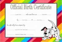 Puppy Birth Certificate Template Free (2020 September) In Within Cute Birth Certificate Template