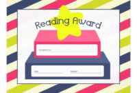 Reading Award Certificate Stripes Book & Star Letterhead With Simple Star Reader Certificate Template