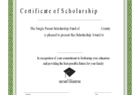 Scholarship Certificate 3 Free Templates In Pdf, Word Throughout New Generic Certificate Template