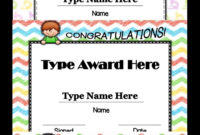 Small Kids End Of The Year Editable Awards (With Images Within Fascinating Merit Certificate Templates Free 7 Award Ideas