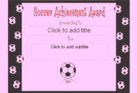 Soccer Achievement Award Certificate Free Certificate Inside Soccer Achievement Certificate Template