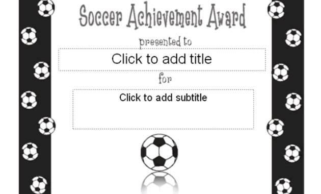 Soccer Achievement Award Certificate Free Certificate Pertaining To Fresh Soccer Certificate Template