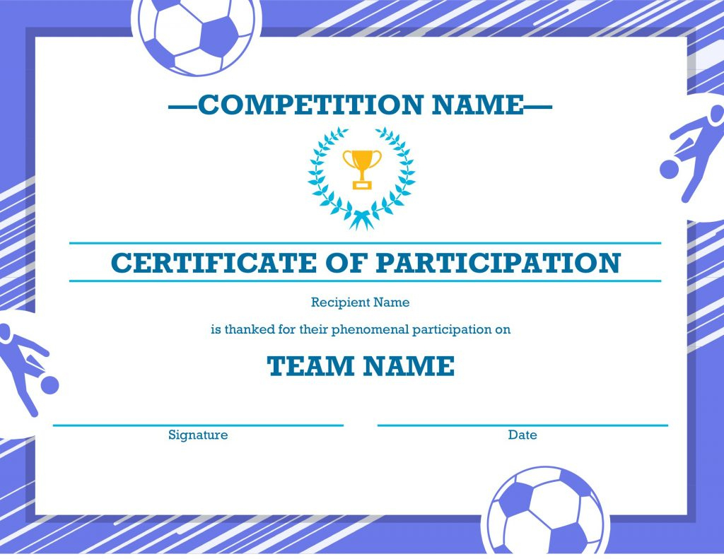 Sports Award Certificate Template Word | 11+ Template Ideas Within Fascinating Sportsmanship Certificate Template