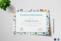 Sports Participation Certificate Template Within Athletic Pertaining To Certificate Of Participation Template Doc 7 Ideas