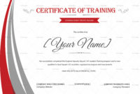 Squash Training Certificate Design Template In Psd, Word Inside Awesome Template For Training Certificate