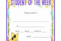 Star Of The Week Printables Fresh Student Of The Week In Awesome Star Of The Week Certificate Template