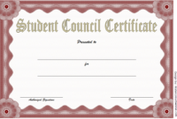 Student Council Certificate Template Free 2; Student In Fascinating Merit Certificate Templates Free 7 Award Ideas