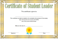 Student Leadership Certificate Template [10+ Designs Free] For Student Council Certificate Template Free