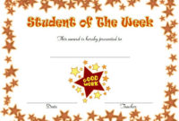 Student Of The Week Certificate: Top 10+ Super Star Designs With Awesome Star Of The Week Certificate Template