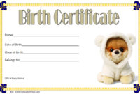 Stuffed Animal Birth Certificate Templates [7+ Adorable Intended For Stuffed Animal Adoption Certificate Template Free