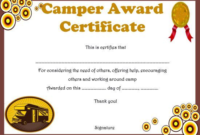Summer Camp Certificate Template (6 In New Army Good Conduct Medal Certificate Template