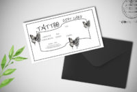 Tattoo Gift Certificate Editable Gift Certificate Template Pertaining To Fantastic Tattoo Gift Certificate Template