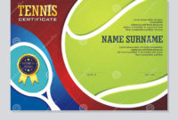 Tennis Certificate Award Template With Colorful And Within Tennis Certificate Template