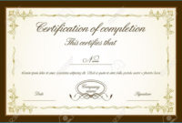 The Awesome 040 Free Certificate Of Completion Template Intended For Certificate Of Completion Templates Editable