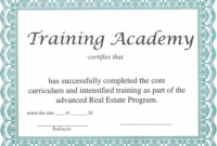 Training Certificate Template Certificate Templates In Within Fascinating Professional Certificate Templates For Word