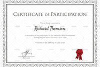 Training Participation Certificate Template Milas Inside Intended For Awesome Training Certificate Template Word Format