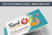 Travel Voucher Template Elegantflyer For Amazing Travel Gift Certificate Templates