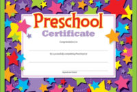 Trend Preschool Certificate Tept17006 Shoplet For Kindergarten Certificate Of Completion Free