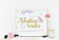 Unicorn Adoption Center Sign And Certificate Printable | Etsy Throughout Fascinating Unicorn Adoption Certificate Templates