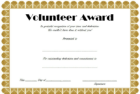 Volunteer Award Certificate Template. Designed With A For Years Of Service Certificate Template Free 11 Ideas