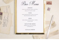 Wedding Bar Menu Template Editable Bar Menu Printable Word Throughout Editable Menu Templates Free