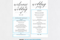 Wedding Program Template (126940) | Card Making | Design Within Wedding Agenda Template