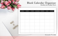 Blank Calendar – Calendar Printable | Jpg – Pdf within Blank Calender Template