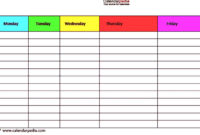 Blank Workout Schedule Template Sample – Unique-B with Blank Workout Schedule Template