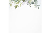 Elegant Eucalyptus Greenery Virtual Bridal Shower in Blank Bridal Shower Invitations Templates