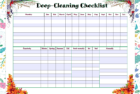 Free Printable Cleaning Checklists: Weekly And Deep inside Blank Cleaning Schedule Template