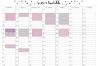 Free Revision Timetable Printable – Emily Studies For for Blank Revision Timetable Template