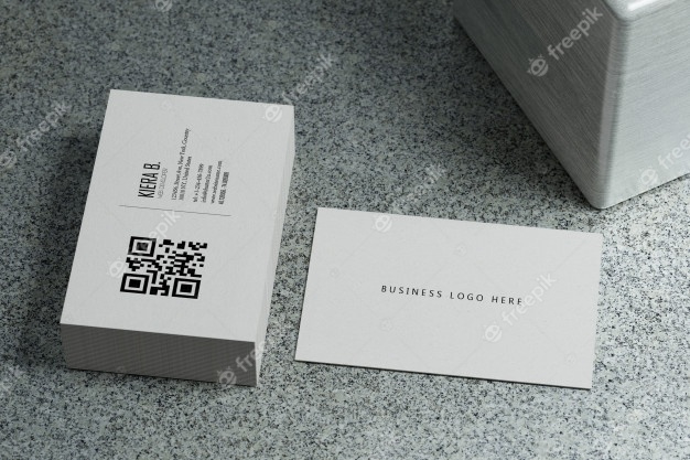 White Horizontal Business Card Paper Mockup Template With with regard to Blank Business Card Template Psd