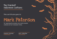 10+ Certificate Design Templates And Ideas To Get Inspired By Inside Fantastic Halloween Costume Certificates 7 Ideas Free