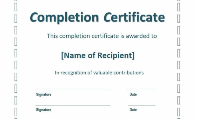 10+ Certificate Of Completion Templates | Certificate Of Regarding Certificate Of Completion Word Template
