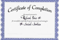 10 Certificate Of Completion Templates Free Download Within Fascinating Certificate Of Completion Template Word