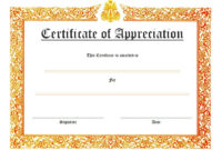 10+ Editable Certificate Of Appreciation Templates Free For New Free Template For Certificate Of Recognition