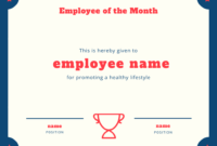 10 Employee Of The Month Templates Your Employees Will Love Within Simple Job Promotion Certificate Template Free
