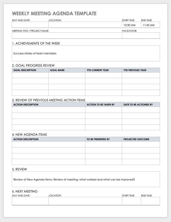 10+ Free Meeting Agenda Templates For Microsoft Word Intended For Agenda Template Without Times