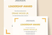 10+ Leadership Certificate Templates In Google Docs | Word With Fantastic Leadership Award Certificate Template