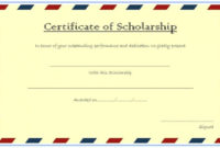 10+ Scholarship Award Certificate Editable Templates Free For Simple 7 Scholarship Award Certificate Editable Templates