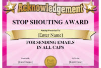 101 Funny Office Awards From Comedian Larry Weaver Www Throughout Awesome Most Likely To Certificate Template Free