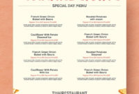 11+ Best Holiday Menu Templates Illustrator | Photoshop With Thanksgiving Menu Template Printable