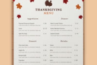 11+ Best Holiday Menu Templates Illustrator | Photoshop Within Thanksgiving Day Menu Template