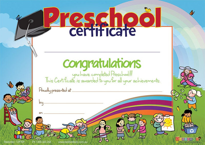 11+ Preschool Certificate Templates Pdf | Free & Premium With Regard To ...