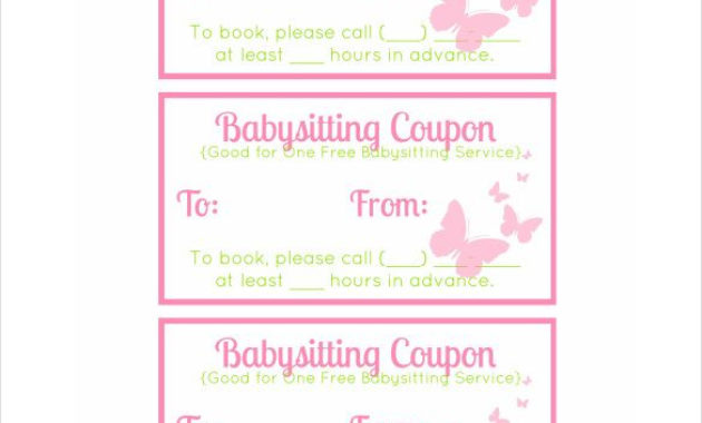 12+ Baby Sitting Coupon Templates Psd, Ai, Indesign For Babysitting Certificate Template