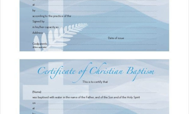 12+ Baptism Certificate Templates | Free Printable Word For Fascinating Baptism Certificate Template Word